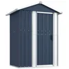 Image de Abri de Jardin cabane cabanon Maison de Stockage Remise extérieur Hangar Outils Robuste 126 x 97,5 x 177 cm Acier galvanisé Anthracite 02_0022181
