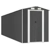 Image de Abri de Jardin cabane cabanon Maison de Stockage Remise extérieur Hangar Outils Robuste 192 x 689 x 223 cm Acier galvanisé Anthracite 02_0022202