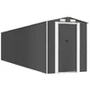 Image de Abri de Jardin cabane cabanon Maison de Stockage Remise extérieur Hangar Outils Robuste 192 x 855 x 223 cm Acier galvanisé Anthracite 02_0022204