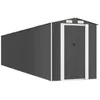 Image de Abri de Jardin cabane cabanon Maison de Stockage Remise extérieur Hangar Outils Robuste 192 x 938 x 223 cm Acier galvanisé Anthracite 02_0022205