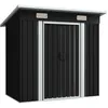 Image de Abri de Jardin cabane cabanon Maison de Stockage Remise extérieur Hangar Outils Robuste Acier Anthracite 02_0022216