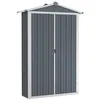 Image de Abri de Jardin cabane cabanon Maison de Stockage Remise extérieur Hangar Outils Robuste 116 x 45 x 175 cm Acier galvanisé Gris 02_0022227