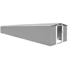 Image de Abri de Jardin cabane cabanon Maison de Stockage Remise extérieur Hangar Outils Robuste 257 x 990 x 181 cm Acier galvanisé Gris 02_0022234