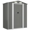 Image de Abri de Jardin cabane cabanon Maison de Stockage Remise extérieur Hangar Outils Robuste Clair 192 x 108 x 223 cm Acier galvanisé Gris 02_0022253