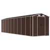 Image de Abri de Jardin cabane cabanon Maison de Stockage Remise extérieur Hangar Outils Robuste 191 x 810 x 198 cm Acier galvanisé Marron 02_0022276