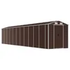 Image de Abri de Jardin cabane cabanon Maison de Stockage Remise extérieur Hangar Outils Robuste 191 x 980 x 198 cm Acier galvanisé Marron 02_0022278