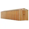 Image de Abri de Jardin cabane cabanon Maison de Stockage Remise extérieur Hangar Outils Robuste Clair 191 x 895 x 198 cm Acier galvanisé Marron 02_0022297