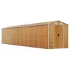 Image de Abri de Jardin cabane cabanon Maison de Stockage Remise extérieur Hangar Outils Robuste Clair 191 x 980 x 198 cm Acier galvanisé Marron 02_0022298