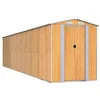 Image de Abri de Jardin cabane cabanon Maison de Stockage Remise extérieur Hangar Outils Robuste Clair 192 x 855 x 223 cm Acier galvanisé Marron 02_0022310