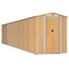 Image de Abri de Jardin cabane cabanon Maison de Stockage Remise extérieur Hangar Outils Robuste Clair 192 x 938 x 223 cm Acier galvanisé Marron 02_0022311