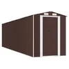 Image de Abri de Jardin cabane cabanon Maison de Stockage Remise extérieur Hangar Outils Robuste foncé 192 x 772 x 223 cm Acier galvanisé Marron 02_0022324