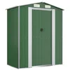 Image de Abri de Jardin cabane cabanon Maison de Stockage Remise extérieur Hangar Outils Robuste 192 x 108 x 223 cm Acier galvanisé Vert 02_0022359