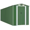 Image de Abri de Jardin cabane cabanon Maison de Stockage Remise extérieur Hangar Outils Robuste 192 x 689 x 223 cm Acier galvanisé Vert 02_0022367