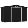 Image de Abri de Jardin cabane cabanon Maison de Stockage Remise extérieur Hangar Outils Robuste Acier 257 x 205 x 178 cm Anthracite 02_0022384
