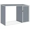 Image de Abri à Bois de Jardin 245 x 98 x 159 cm Acier galvanisé Gris 02_0022397