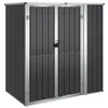 Image de Abri de Jardin cabane cabanon Maison de Stockage Remise extérieur Hangar Outils Robuste 161 x 89 x 161cm Acier galvanisé Anthracite 02_0022409