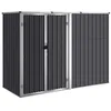 Image de Abri de Jardin cabane cabanon Maison de Stockage Remise extérieur Hangar Outils Robuste 225 x 89 x 161cm Acier galvanisé Anthracite 02_0022410