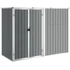Image de Abri de Jardin cabane cabanon Maison de Stockage Remise extérieur Hangar Outils Robuste 225 x 89 x 161 cm Acier galvanisé Gris 02_0022416