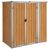 Image de Abri de Jardin cabane cabanon Maison de Stockage Remise extérieur Hangar Outils Robuste 161 x 89 x 161 cm Acier galvanisé Marron 02_0022421