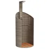 Image de Douche d'extérieur 100 x 100 x 241,5 cm poly rotin bois acacia gris 02_0042015