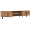 Image de Helloshop26 Meuble TV multimédia étagère télévision Buffet téléviseur Salle à Manger Salon Chambre chêne Artisanal 180 x 31,5 x 40 cm Bois d'ingénierie Brun 02_0027251