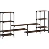 Image de Meuble TV multimédia étagère télévision buffet téléviseur salle à manger salon chambre chêne 206,5 x 28,5 x 95 cm bois d'ingénierie brun 02_0027209