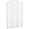Image de Panier de gabions clôture cage mur de soutènement arqué 150 x 30 x 220/240 cm fer galvanisé Argent 02_0039976