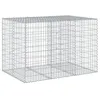 Image de Panier gabion clôture cage mur de soutènement avec couvercle 150 x 100 x 100 cm fer galvanisé Argent 02_0040137