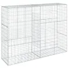 Image de Panier gabion clôture cage mur de soutènement avec couvercle 200 x 50 x 150 cm fer galvanisé Argent 02_0040144