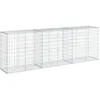 Image de Panier gabion clôture cage mur de soutènement avec couvercle 300 x 50 x 100 cm fer galvanisé Argent 02_0040153