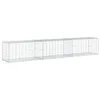 Image de Panier gabion clôture cage mur de soutènement avec couvercle 300 x 50 x 50 cm fer galvanisé Argent 02_0040156