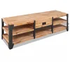 Image de Helloshop26 Meuble télé Buffet TV télévision Design Pratique 140 cm Bois d'acacia Massif 2502070