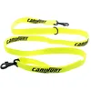 Image de Laisse pour Chien Hunter Approche Plate 2 MOUSQUETONS Anneau Flottant CANIHUNT - 180 CM (Jaune) CANIHUNT est Une Marque Française.