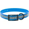 Image de CANIHUNT Collier Xtreme Polyuréthane - Boucle Double - 16 Coloris (2.5 x 0.25 x 65 cm, Réfléchissant Bleu)