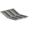 Image de De Buyer - Plaque de 6 Financiers ELASTOMOULE en mousse de silicone - 21 x 17,6 cm, portion 9,5 x 4,4 cm -, Gris