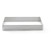 Image de De Buyer - Cercle à tarte carré VALHORNA en inox perforé - 8 x 8 x 2 cm - Fabriqué en France, Technologie AIR SYSTEM, Micro-Perforations pour Cuisson Rapide et Homogène pour Résultats Croustillants