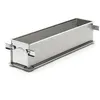 Image de De Buyer - Moule rectangulaire GEOFORME dépliable à charnières en inox perforé - 24 x 5 x 6 cm -, Gris