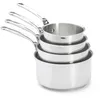 Image de De Buyer - Lot de 4 casseroles en inox MILADY - 14/16/18/20 cm - Fabriquées en France, Sans PFAS, Inox 18/10 Performant et Résistant, Fond Sandwich, Tous Feux + Four, Finition Poli Brillant
