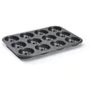 Image de DE BUYER - Plaque de 12 mini-Savarins en acier antiadhésif - Diamètre 7 cm