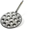 Image de DE BUYER -5612.16 -poele 16 poffertjes-mineral b -ø27cm (pour des mini-blinis d'un diamètre de 4 cm), Gris