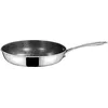Image de Cuisinox - Virtuo - Poêle 28 cm - Fond triply revêtement nid d'abeille antiadhérent - Compatible tous feux dont induction - Acier inoxydable - Finition Satiné - Sans PFOA et PFAS - Made in France