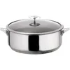 Image de Cuisinox - Eclipse - Sauteuse 24 cm avec revêtement céramique avec couvercle - Fond encapsulé - Compatible tous feux dont induction - Acier Inoxydable 18/1 - Finition miroir