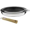 Image de Cuisinox - 2 Poêles Malice revêtement céramique avec poignée bois clair - D.20/24cm OS