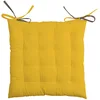 Image de Stof - Galette de Chaise Duo Coton Lovely CASA - Coussin Moutarde et Taupe 40 x 40 cm - 16 Points Coton - Intérieur - Épaisseur 5 cm - Rembourrage Épais et Matelassé - Confortable et Élégant