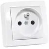 Image de Prise de courant 2 pôles + terre complète saillie Schneider Electric Alréa blanc, lot de 5