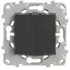 Image de Interrupteur va-et-vient + poussoir 10A Schneider Electric Unica Déco anthracite