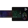 Image de Onlan - PG-7 Pack Gaming   Clavier Compact rétroéclairé AZERTY   Souris RGB 3200 DPI   Tapis de Souris Anti-dérapant   Molette multimédia