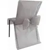 Image de 10 housses de chaise premium grises 50 x 95 cm en intissé - Argenté - Taille Unique