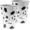 Image de 10 Gobelets en cartons ballon football 200 ml - Blanc - Taille Unique