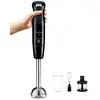 Image de Moulinex DD833810 Pied Mixeur Optitouch Avec Fouet Mini-Hachoir Soupe Velouté Compote Smoothie Réglage Texture Verre Doseur 800ml 600W Noir